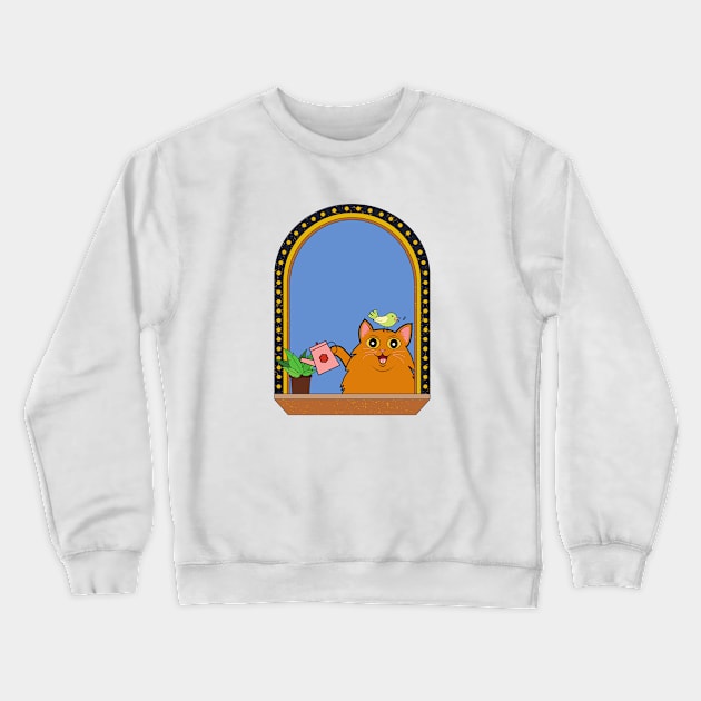 Cat Life Is Purrfect Crewneck Sweatshirt by leBoosh-Designs